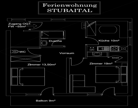 grundriss ferienwohnung stubaital